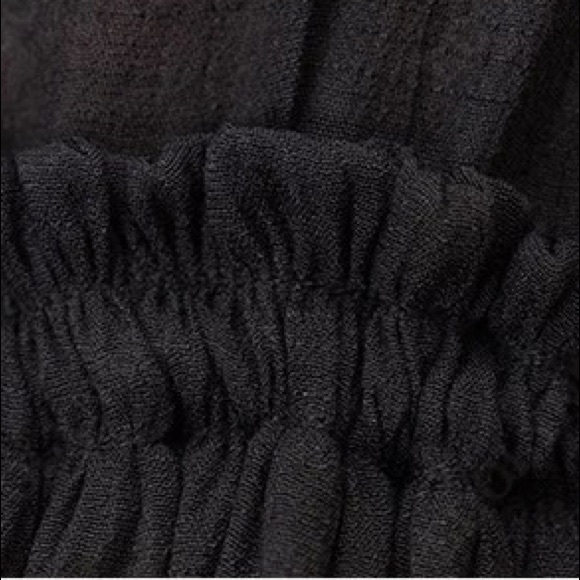 New Bohemian Long Black Gauze Button Front Flutter Maxi Summer Dress - Picture 10 of 11